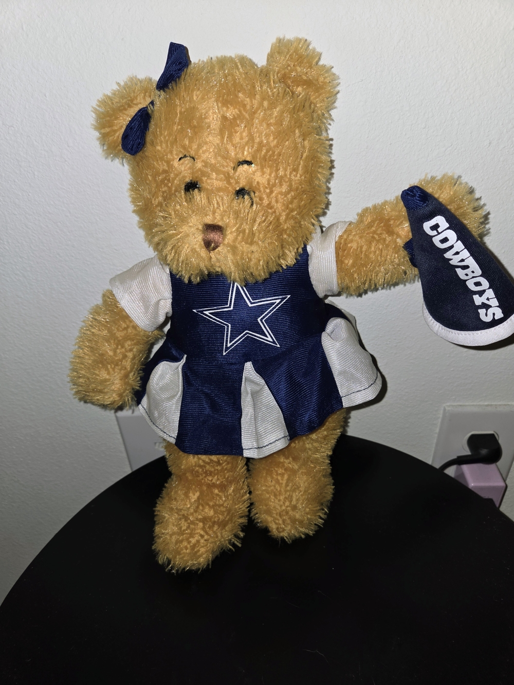 NFL Dallas Cowboys Cheer Bear Plush - Navy Blue and White